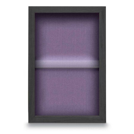 United Visual Products Indoor Enclosed Combo Board, 48"x36", Blk Frame/Wht Porc & Medium Grey UVCB4836B-WHTPORC-MEDGRY